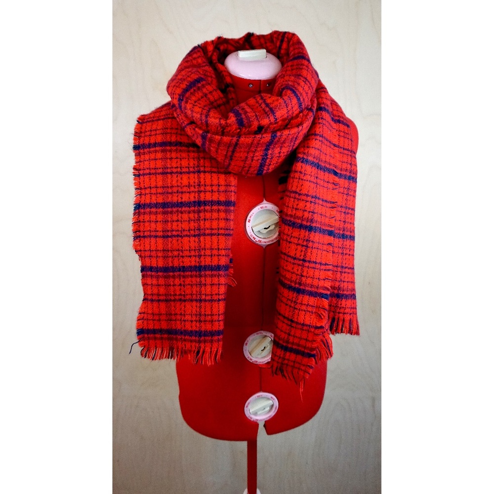 Joe Fresh Red Plaid Scarf